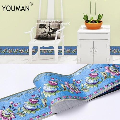 PVC Decorative-Stickers Wallpaper Borders Self-Adhesive Kitchen Vinyl Bathroom Waterproof Decorative-Stickers Wallpaper Border
