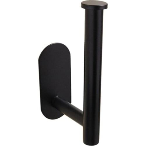 Stainless Steel Roll Paper Holder Rack Wall Mount Toilet Tissue Towel Punch Free New 2020