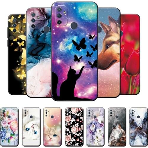 For OnePlus N100 Case OnePlus Nord N100 Case For One Plus Nord N100 N 100 Silicone TPU Soft Back Cover Flowers Phone Case Bumpe