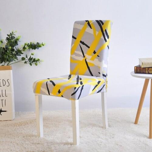 Spandex Floral Printed Chair Cover Stretch Elastic Dining Seat Cover for Banquet Wedding Anti-dirty Removable housse de chaise