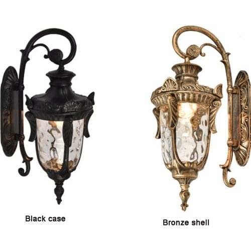 European style courtyard antique villa farm restaurant garden outdoor waterproof balcony aisle stairs led glass wall lamp