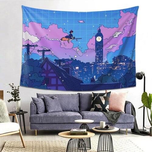 Goochelaar Vliegende Weg Tapestry Opknoping Tapiz Muur Doek Polyester Strand Mat Aesthetic Room Decor Decoration Mural Gobelin