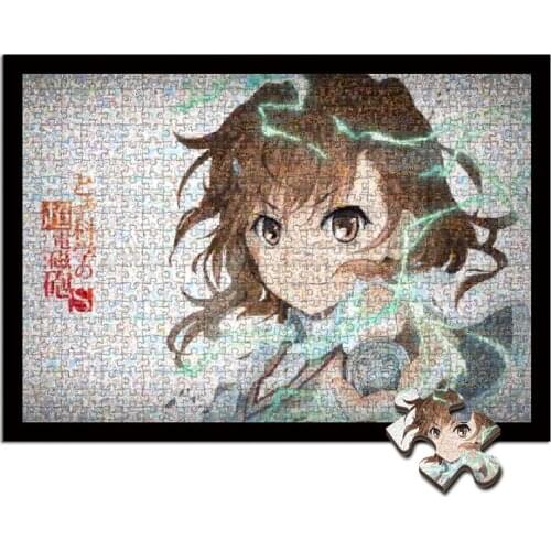 A Certain Magical Index jigsaw puzzles 1000 for kids A Certain Scientific Railgun Anime Characters wooden toy