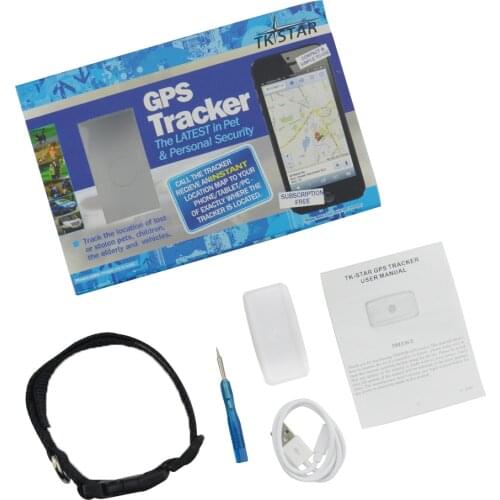 Portable Collar Gps Pets Tracker Anti-lost Free Web&APP Long Standby Time Chargeable Battery Waterproof Tracker TK911 with Box