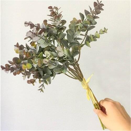 37cm Artificial Plant Eucalyptus Money Leaf Artificial Flower Bunches Home Decoration Artificial Flower Ornaments Floristry
