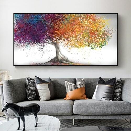 Enchanted Willow Canvas Posters and Prints Colorful Tree Plants Pictures Home Wall Paintings for Living Room Decoration Wall Art