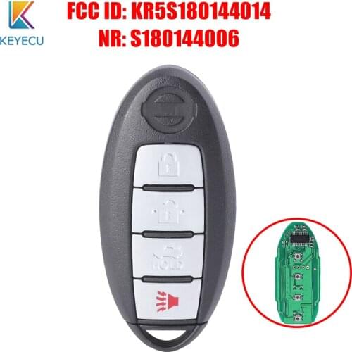 KEYECU S180144006 for Nissan Pathfinder 2013 2014 2015 Smart Remote Car Key Fob 4 Buttons 433.92Mhz FCC ID: KR5S180144014