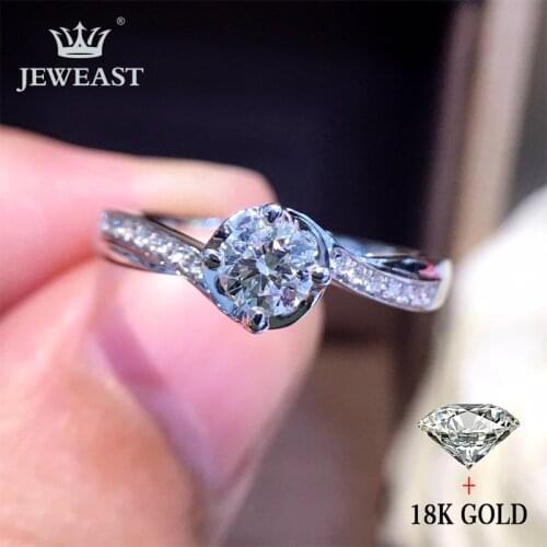 Natural Diamond 18K Gold Pure Gold Ring Beautiful Gemstone Ring Good Upscale Trendy Classic Party Fine Jewelry Hot Sell New 2020