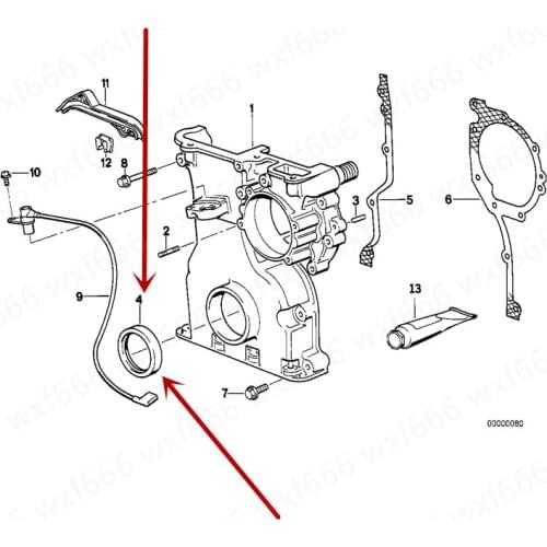Car Engine crankshaft before oil seal 330 E90 325 X3 Z4b mw730 520 F10 F18 E34 E60 E46 E39 Sealing ring seal ring