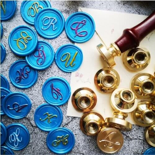 Korea letter wax seal stamp head separated buy with wooden handle vintage stamps