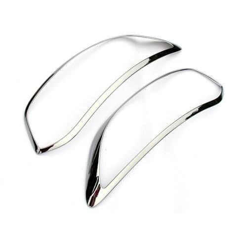 Body front head Light lamp hood Molding detector frame stick styling ABS Chrome trim part Fit For Renault Kadjar 2016 2017 2018