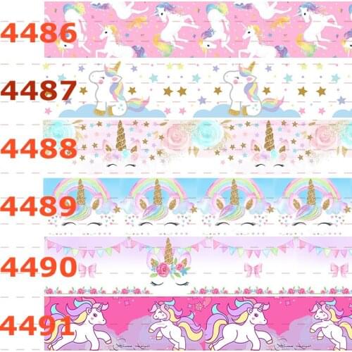 10yards -different sizes -Unicorn Grosgrain ribbon - glitter unicorn/animal unicorn/cute unicorn printed ribbon