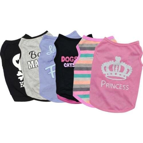 Hot Sale Summer Pets Puppy Small Dog Cat Pet Clothes New Tank Vest T Shirt Apparel Costumes For Puppy Pet Supplies