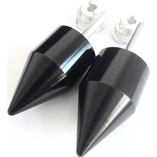 Motorcycle Grips Handlebar Spike Bar End Bike Weight Covers For 2001-2013 Honda GoldWing GL1800 VFR800 Aluminum Black / Chrome