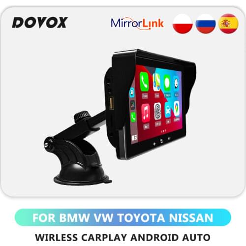 DOVOX Wireless Carplay Android Auto 1din 2din Car Radio Portable Multimedia Player Stereo 7” Screen For BMW VW TOYOTA NISSAN KIA