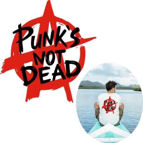 Punk Is Not Dead Letter Patch Iron On Patches For Clothes Dream Heat Transfer For t-Shirts Badges Stickers Applications As Gift