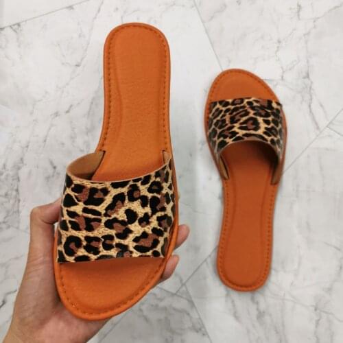 New Flip Flops Beach Womens Slippers Open Toe Flats Outdoor Casual Comfort Ladies Slides Fasthion Leopard Holiday Woman Slides