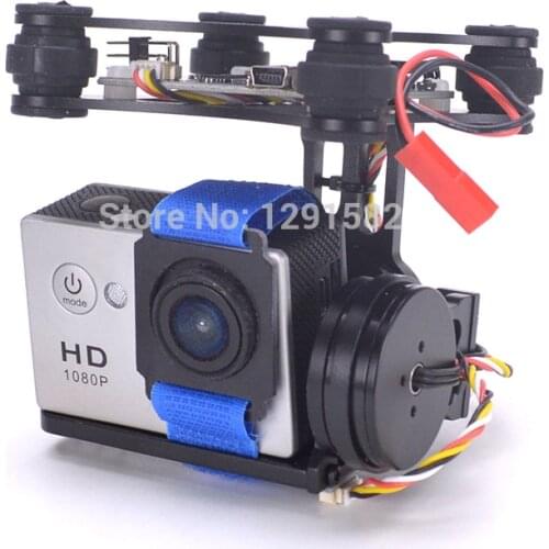 New Lightweight 2-Axis Brushless Gimbal Board with Sensor free debug for Gopro3 4 Gopro hero session Runcam 3s RC FPV Quadcopter