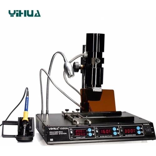 Soldering Station BGA Rework Station Laptop Motherboard Repairing Machine Reballing Kit Welding IR Station 110V 220V YIHUA1000A