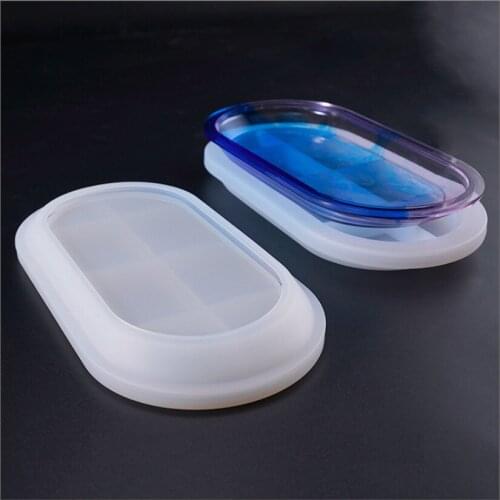 Transparent Silicone Dried Flower Resin Decorative Craft DIY Storage Flat bottom plate Mold epoxy resin molds for jewelry