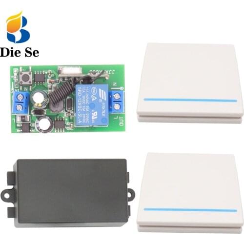 433mhz Wireless Remote Control AC 85V~250V 2200W relay controller for Light /Lamp/ Bulb/ LED Switch Wall Panel Fluorescent