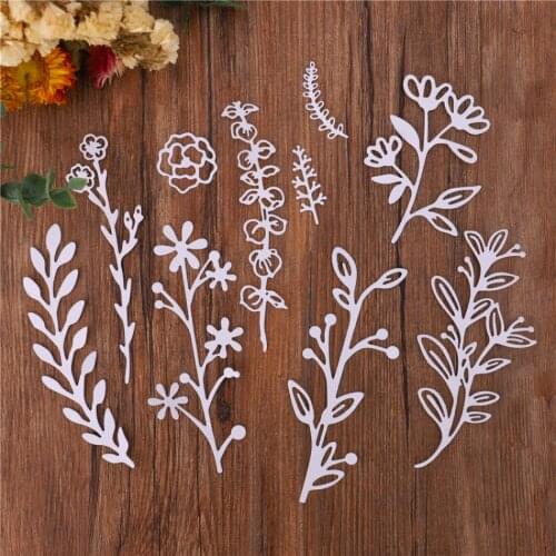 Leaf Branch Frame Metal Cutting Dies Greenery Mold Cut Die Scrapbook Embossing Card Paper Craft Knife Mould Blade Punch Stencils