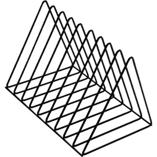 Nordic Simple Iron Triangle Creative Bookshelf Photo Album Magazine Storage Bookshelf Living Room Desktop Storage Rack