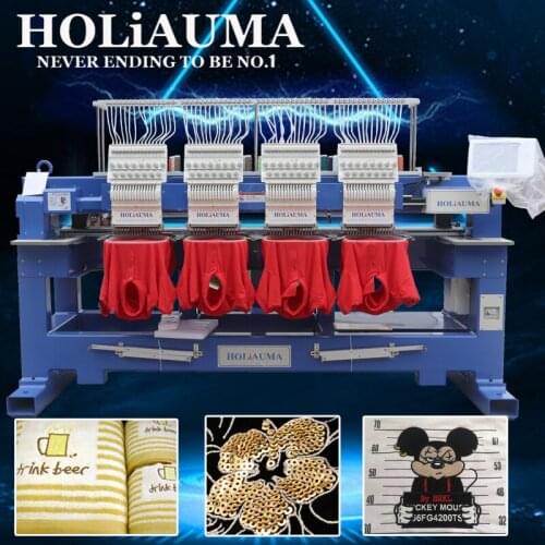 Tajima type high speed 4 head embroidery machine 400*450mm 15 needles computerized embroidery machine for cap/tshirt/flat/sequin