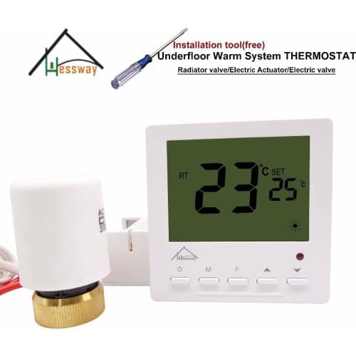 HESSWAY Underfloor heating Thermal Electric Actuator thermostat Warm Floor with Manifold valve control