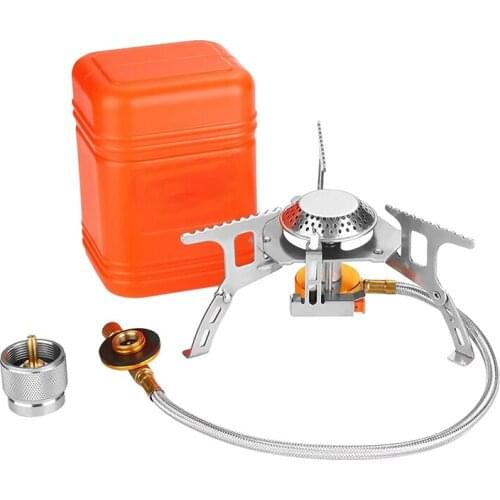 NEW-Camping Stove Camping Gas Stove Backpack Stove Portable Camp Stove WithStove Adapter for Backpacking Hiking Camping