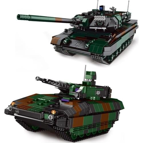 XINGBAO Military Series The Leopard-2A6 Main Battle Tank And Infantry Fighting Vehicle Building Blocks Military Bricks Boys Toys