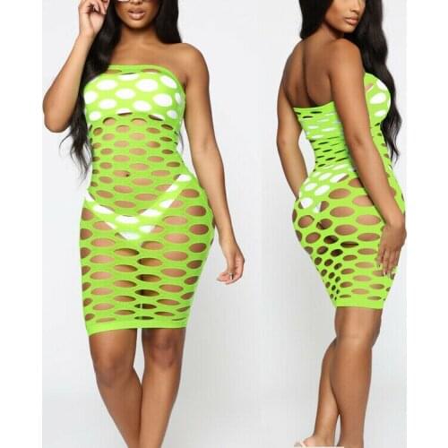 Women Summer Swim Cover Up Dress Lady Girls Swimwear Bodycon Mesh Beach Party Club Sundress Clothing