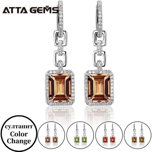 Zultanite Sterling Silver Drop Earring 925 Jewelry for Women Business Occassion Created Zultanite Color Change Classic Style