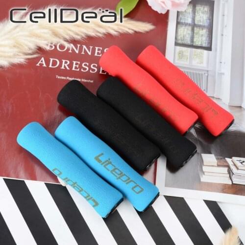 1 pair Bike Bicycle Sponge Grip MTB Bike Handlebar Soft Ultralight Removeable Plastic End Anti-skid Shock-absorbing Bicycle Grip