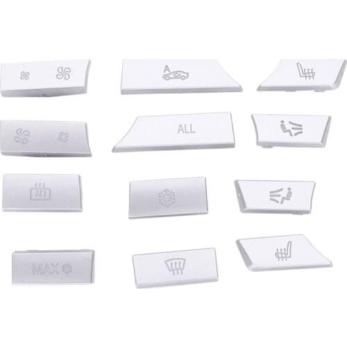 12Pcs Abs Air Conditioner Buttons Sequins Decoration Cover Trim For Bmw F10 F11 F06 F01 E70 E71 F25 F26 Replacement Type Car Acc