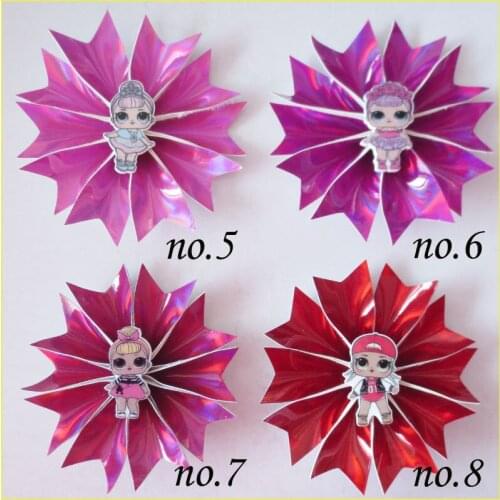 20 Girl Latest Fashion 3.5" Fairy Hair Bow Clip B Joyful Doll Baby Spangle Flash