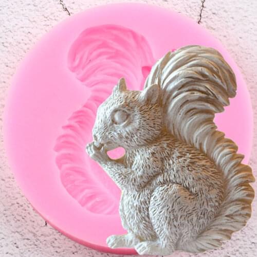 3D Squirrel Silicone Molds Animals Chocolate Mold Christmas Cupcake Topper Fondant Cake Decorating Tools Candy Resin Clay Moulds