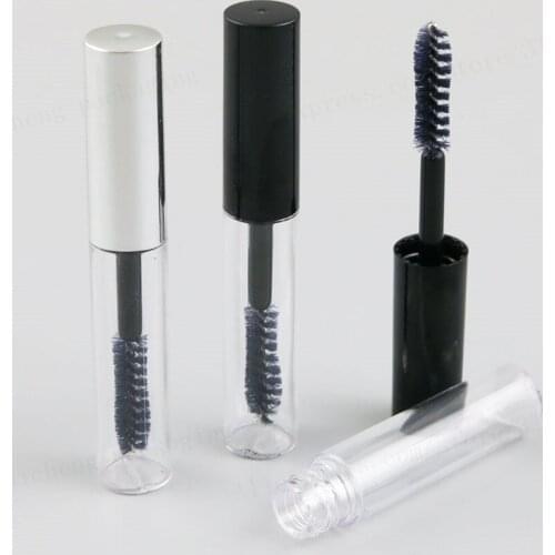 4ml Empty Mascara Tube Eyelash Liquid Bottle Cosmetic Container Black Silver Cap Refillable Bottles Makeup Accessories 500pcs
