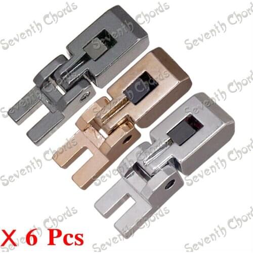 6 Pcs Tremolo Bridge Locked String Saddle for Electric Guitar Replacement part/ without Hex Screw - 3Color For choose