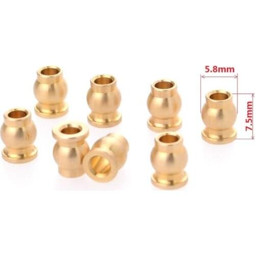 8Pcs Link Rod Metal Ball Bearing Ends Joint Bolt for 1/10 1/8 RC Crawler/Truck