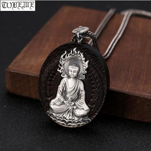 990 Silver Tibetan Sakyamuni Buddha Statue Pendant Buddhist Sakyamuni Pendant Tibetan Buddha Pendant Good Luck Amulet