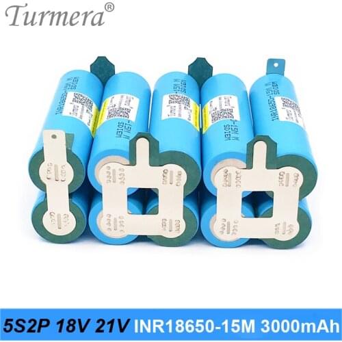 Battery Pack 5S2P INR18650-15MM 3000mah 25A 18V 21V Screwdriver for Shura Shurik Vacuum Cleaner and Screwdriver Battery Turmera