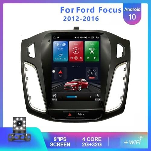 JOYINCAR For Ford Focus 3 Mk 3 2012-2016 Tesla screen Tesla style Android 9.1 Car Radio Multimedia Video Player GPS Navigation