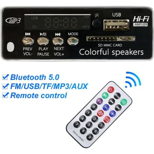 Car Bluetooth USB Hands-free Remote Control Integrated MP3 Decoder Board Module