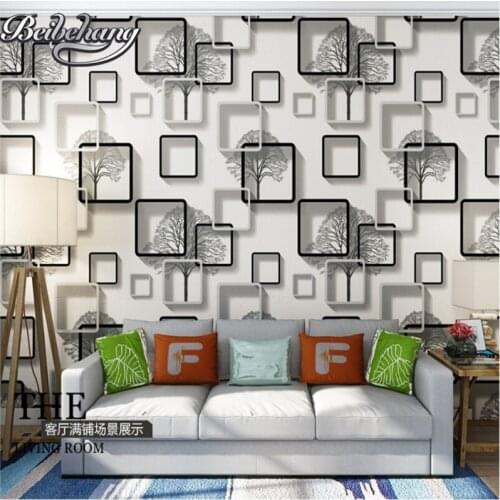 Beibehang Stereo Purple Blue Wallpaper Living Room TV Hotel Living Room Background 3D Wallpaper Wall paper Roll papel de parede