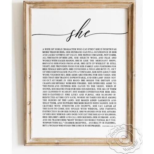 Bible Verse Quotes Black White Poster, Christian Scripture Canvas Painting, Minimalism Modern Art Prints, Religion Home Decor