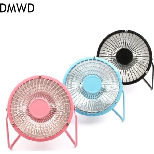 DMWD Household Small Size Heater Warm Electric Desktop Fan Heated Warmer For Winter Bedroom Office