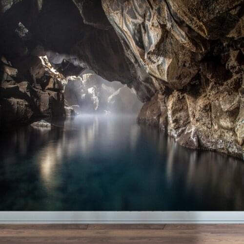 Dropship Colomac Stone Wallpaper Lake Water Mountain Mysterious Deep Valley Custom Mural Wallpaper Wall Covering Foto Tapeten