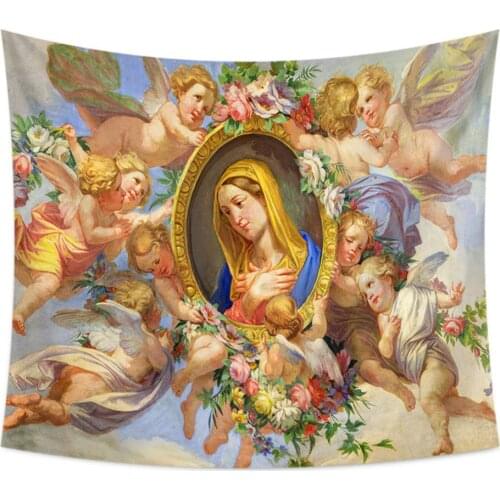 Tapiz pared tela grande church tapestry wall hanging Artistic blanket angel Jesus Christ carpet