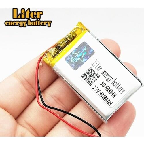 3.7V 900mAh 603048 Lithium Polymer Li-Po li ion Rechargeable Battery cell For Mp3 MP4 MP5 GPS mobile bluetooth Drone Game Player